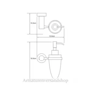 Seifenspender Keramik mit Wandhalter